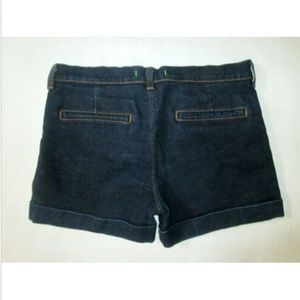 J BRAND 29 Cuffed Dark Blue Stretch Denim Shorts